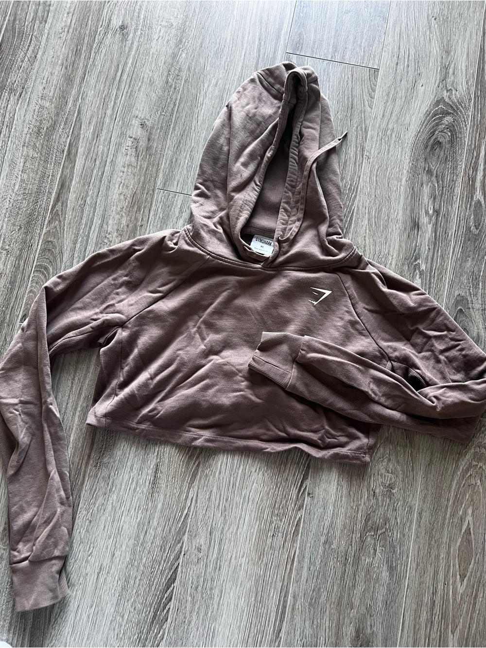 Gymshark Cropped Hoodie in Mauve Taupe